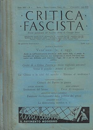 Critica fascista n. 11-2-3-4 Anno XXI-1942