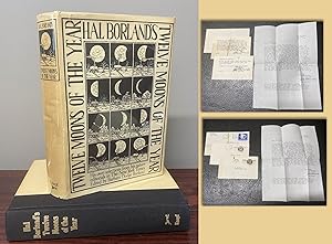 TWELVE MOONS OF THE YEAR with 2 signed note cards, envelope and letter by Hal Borland