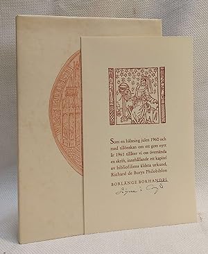 Philobiblon Dess Sjuttonde Kapitel [Publisher's gift book for Borlange Bokhandel, Stockholm]]