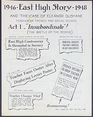 East High Story 1946-1948 and the Case of Eleanor Dushane, teacher of French and Social Studies