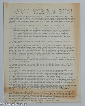 Know your real enemy [handbill]