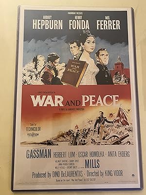 War and Peace 11" x 17" Poster in Hard Plastic Sleeve, Audrey Hepburn, Nice!