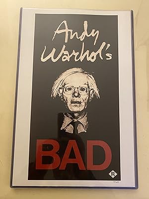 Andy Warhol's Bad 11" x 17" Poster in Hard Plastic Sleeve, Nice!
