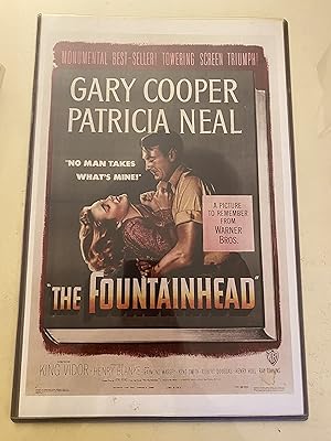 The Fountainhead 11" x 17" Poster in Hard Plastic Sleeve, Gary Cooper, Nice!!