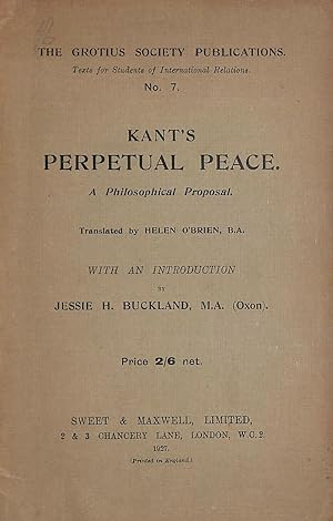 Kant's Perpetual Peace: A Philosophical Proposal