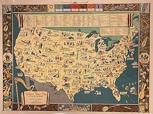 Folklore Music Map of The United States By Dorothea Dix Lawrence From The Primer of American Music