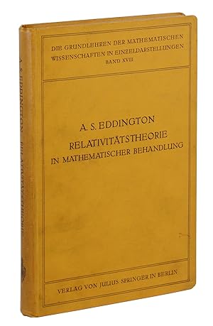 Relativitatstheorie in Mathematischer Behandlung (Die Grundlehren der Mathematischen Wissenschaft...