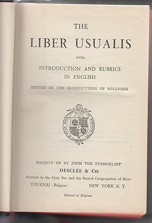 THE LIBER USUALIS WITH INTRODUCTION AND RUBRICS IN ENGLISH, NO. 801