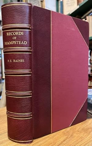 Records of The Manor, Parish, and Borough of Hampstead, in the County of London, to December 31st...