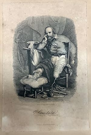 Stampa Giuseppe Garibaldi con firma autografa originale