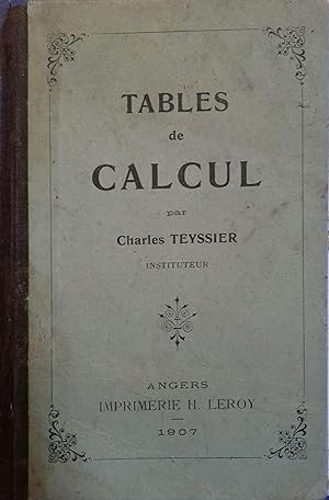 Tables de calcul.
