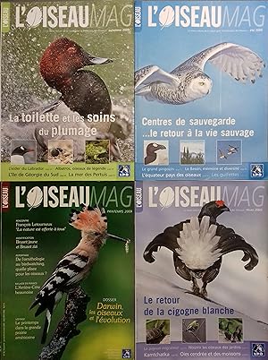 L'Oiseau Magazine. Année 2009 complète. Numéros 94 à 97. Revue de la ligue française pour la prot...