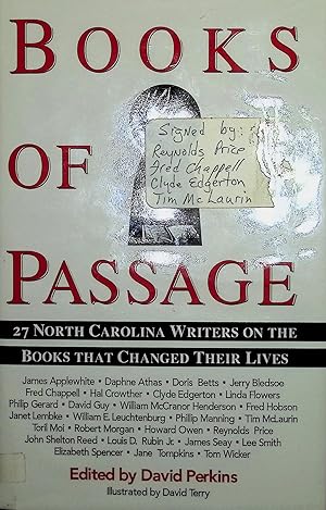 Books of Passage: 27 North Carolina Writers on the Books That Changed Their Lives ( Signed x 4)