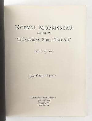 Norval Morrisseau Exhibition: "Honouring First Nations." May 7-31, 1994. SIGNED.
