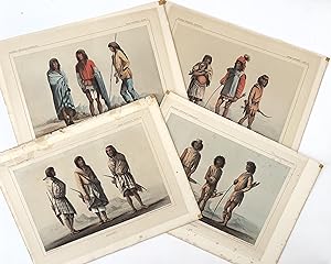 LOT OF 4 PRINTS from Ives' "Report Upon the Colorado River of the West," 1861. "Yumas; Indian Por...