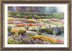 The Sunken Garden in Kensington Palace, London,Vintage Watercolor Print