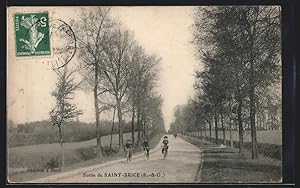 Carte postale Saint Brice, vue de la rue