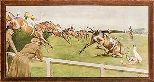 'The Grand National, Canal Turn' by Cecil Aldin