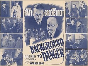 Background to Danger (Original large herald for the 1943 film noir)