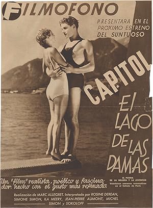 Lake of Ladies [Ladies Lake] [El lago de las damas] (Original magazine advertisement for the 1934...