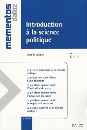Introduction   la science politique - 9e  d - Jean Baudouin