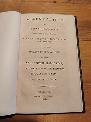Observations on certain Documents contained in no V & V! of The History of the United States for ...