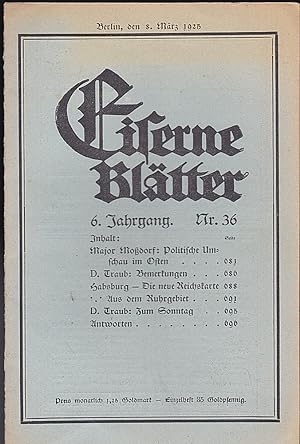 Eiserne Blätter, 8. März 1925 - 6. Jahrgang, Nr. 36