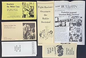 [Five pamphlets and a newsletter from the National Committee to Overturn the Bakke Decision]