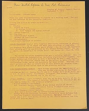 Minutes of General Council Meeting (September 7, 1973)