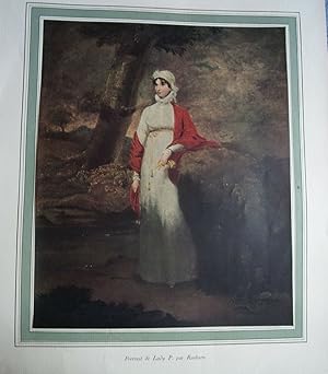 Planche COULEUR 1924 tiree de l illustration PORTRAIT DE LADY P. PAR RAEBURN