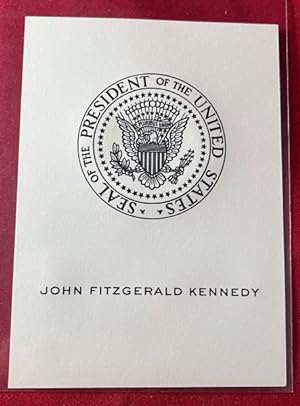Unused ORIGINAL 1961 President John F. Kennedy Bookplate (Designed by Tiffany & Co.)