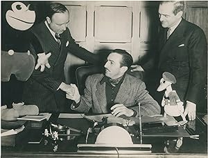 Original photograph of Walt Disney with Merlin Aylesworth and Ned Depinet in 1936