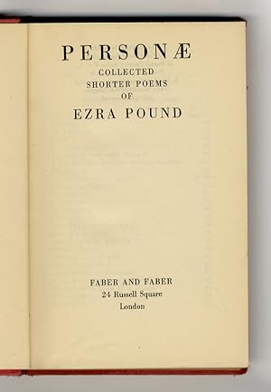 Personae. Collected Shorter Poems of Ezra Pound.