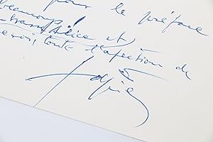 Lettre autographe datée et signée adressée à son ami et biographe Georges Raillard à propos de la...