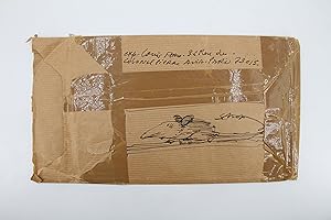 Enveloppe manuscrite envoyée à son ami Georges Raillard enrichie d'un dessin original en son verso