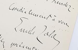 Lettre autographe signée adressée au librettiste Louis Gallet : "Je vous attends demain matin. po...