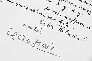 Lettre autographe signée adressée à Roger Nimier : " Enfin Blondin ! "