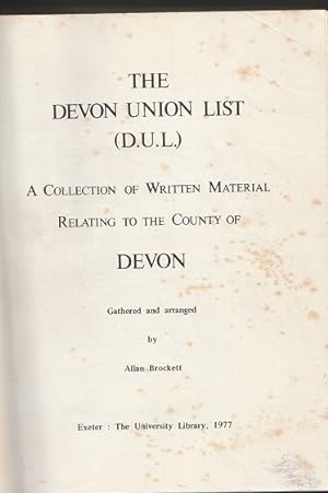 Devon Union List.