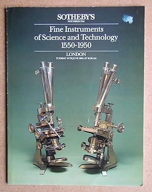 Fine Instruments of Science and Technology 1550-1950. 11th June 1985.