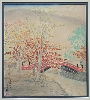 Kyoto Autumn Scene - original wood block