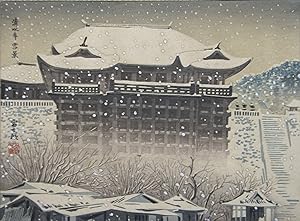 Snow Scene of Kiyomizu Temple - Original Woodblock