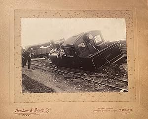 Photograph of a derailed train
