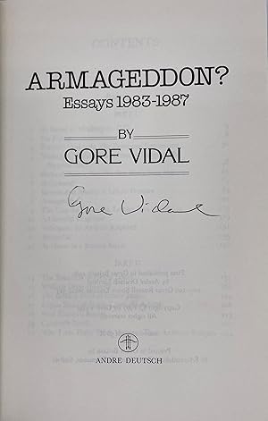 Armageddon? Essays 1983-1987