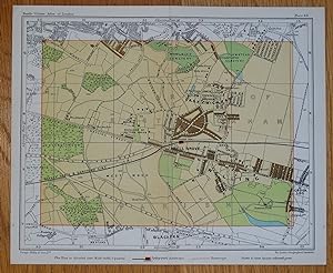 Antique Map WELLING, EAST WICKHAM, Blackfen, Bellegrove London street plan c1925