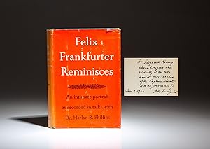 Felix Frankfurter Reminisces; Recorded In Talks With Dr. Harlan B. Phillips