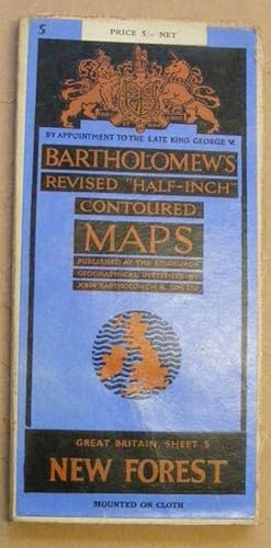 Bartholomew's Revised Half-Inch Contoured Maps. Sheet 5, New Forest (England and Wales Sheet 33)