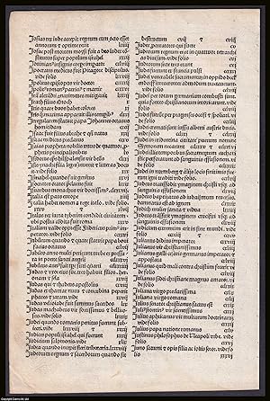 1497 Nuremberg Chronicle : Liber Chronicarum : Schedel's World Chronicle. A double sided leaf, 18...