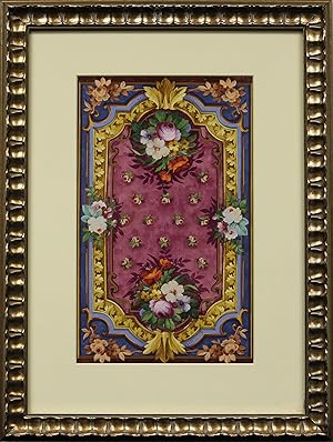 Aubusson Floral Tapestry Gouache
