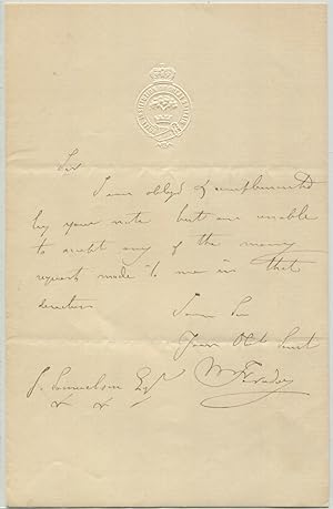 British Physicist Michael Faraday Autograph Letter Signed