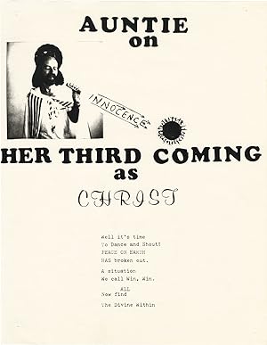 Auntie on Her Third Coming as Christ (Original flyer, San Francisco, circa 1990)